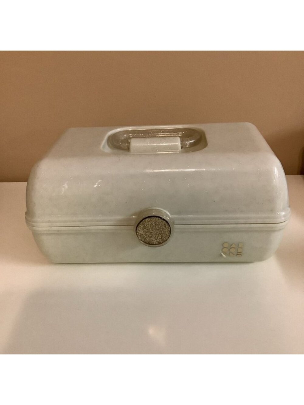 Caboodles 2 Tier Makeup Case Ulta Beauty Glitter Gold & Cream, Preloved